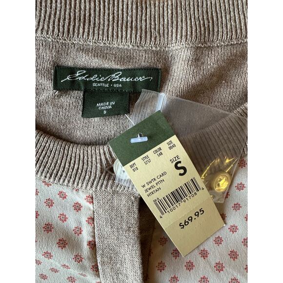 Eddie Bauer Women's Patterned Cardigan Sweater Size Small NWT - Picture 2 of 5